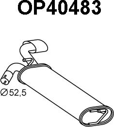 Veneporte OP40483 - Глушитель выхлопных газов, конечный avtokuzovplus.com.ua