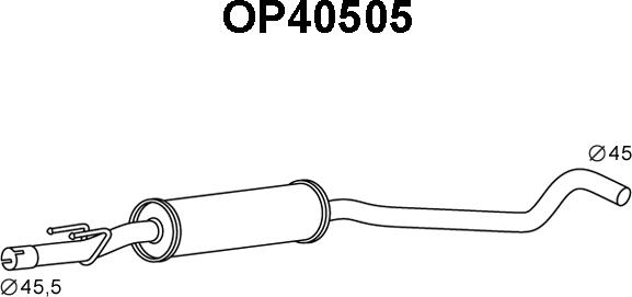 Veneporte OP40505 - Средний глушитель выхлопных газов avtokuzovplus.com.ua