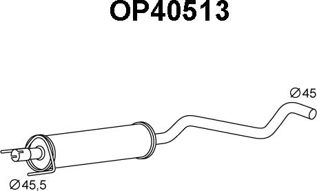 Veneporte OP40513 - Средний глушитель выхлопных газов avtokuzovplus.com.ua