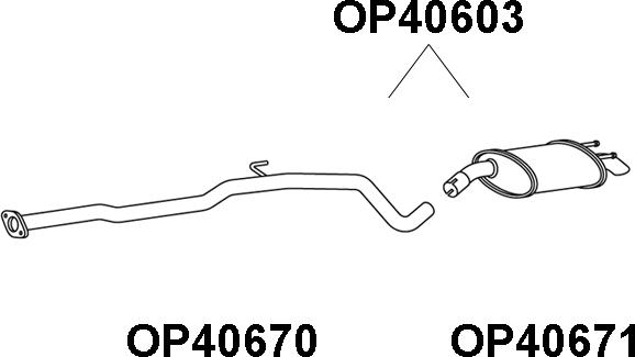 Veneporte OP40603 - Глушитель выхлопных газов, конечный avtokuzovplus.com.ua