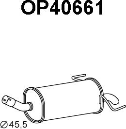 Veneporte OP40661 - Глушник вихлопних газів кінцевий autocars.com.ua