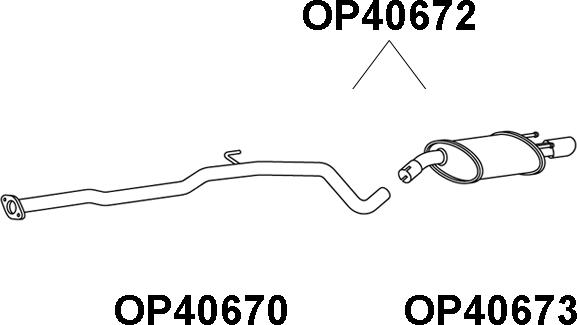 Veneporte OP40672 - Глушитель выхлопных газов, конечный avtokuzovplus.com.ua