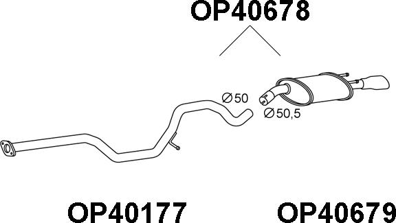 Veneporte OP40678 - Глушник вихлопних газів кінцевий autocars.com.ua