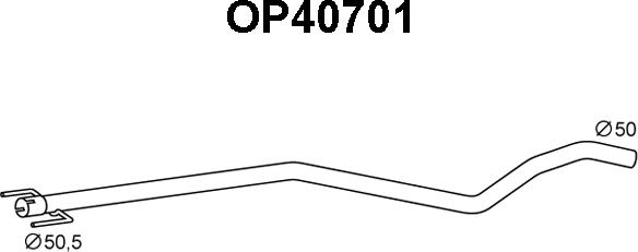 Veneporte OP40701 - Труба выхлопного газа avtokuzovplus.com.ua