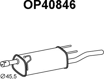 Veneporte OP40846 - Глушник вихлопних газів кінцевий autocars.com.ua