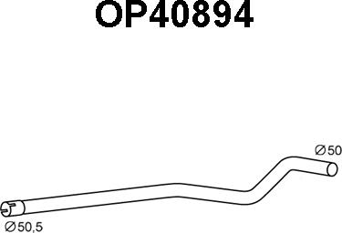 Veneporte OP40894 - Труба выхлопного газа avtokuzovplus.com.ua