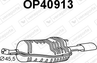 Veneporte OP40913 - Глушитель выхлопных газов, конечный autodnr.net