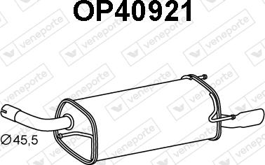 Veneporte OP40921 - Глушник вихлопних газів кінцевий autocars.com.ua