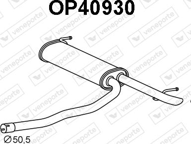 Veneporte OP40930 - Глушник вихлопних газів кінцевий autocars.com.ua