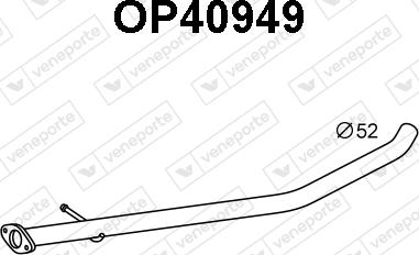 Veneporte OP40949 - Труба вихлопного газу autocars.com.ua