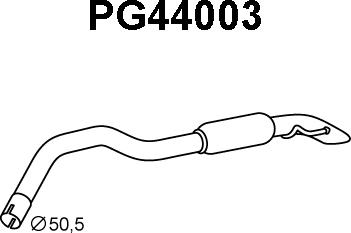 Veneporte PG44003 - Глушник вихлопних газів кінцевий autocars.com.ua