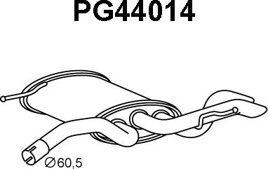 Veneporte PG44014 - Глушник вихлопних газів кінцевий autocars.com.ua