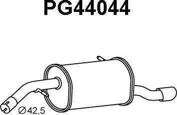 Veneporte PG44044 - Глушник вихлопних газів кінцевий autocars.com.ua