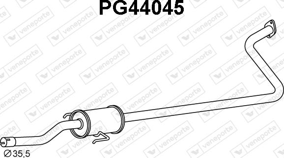 Veneporte PG44045 - Предглушітель вихлопних газів autocars.com.ua