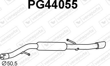 Veneporte PG44055 - Глушитель выхлопных газов, конечный avtokuzovplus.com.ua