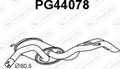 Veneporte PG44078 - Глушник вихлопних газів кінцевий autocars.com.ua