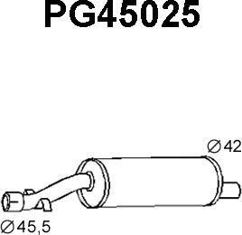 Veneporte PG45025 - Середній глушник вихлопних газів autocars.com.ua