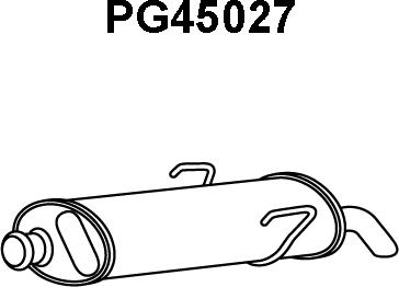 Veneporte PG45027 - Глушник вихлопних газів кінцевий autocars.com.ua