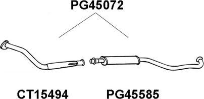 Veneporte PG45072 - Предглушітель вихлопних газів autocars.com.ua