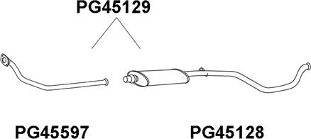 Veneporte PG45129 - Предглушітель вихлопних газів autocars.com.ua