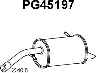 Veneporte PG45197 - Глушник вихлопних газів кінцевий autocars.com.ua
