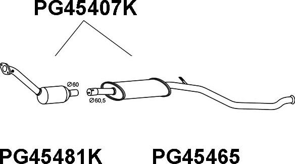 Veneporte PG45407K - Каталізатор autocars.com.ua