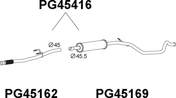 Veneporte PG45416 - Предглушітель вихлопних газів autocars.com.ua