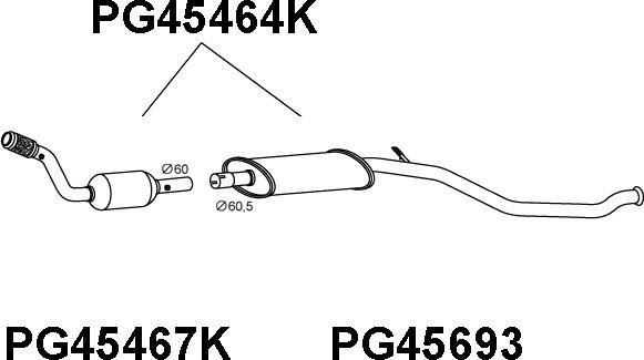 Veneporte PG45464K - Каталізатор autocars.com.ua