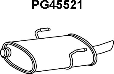 Veneporte PG45521 - Глушник вихлопних газів кінцевий autocars.com.ua