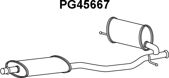 Veneporte PG45667 - Средний глушитель выхлопных газов avtokuzovplus.com.ua