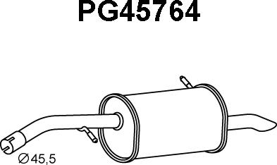 Veneporte PG45764 - Глушитель выхлопных газов, конечный autodnr.net
