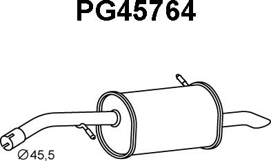 Veneporte PG45764 - Глушник вихлопних газів кінцевий autocars.com.ua
