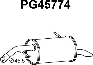 Veneporte PG45774 - Глушитель выхлопных газов, конечный autodnr.net