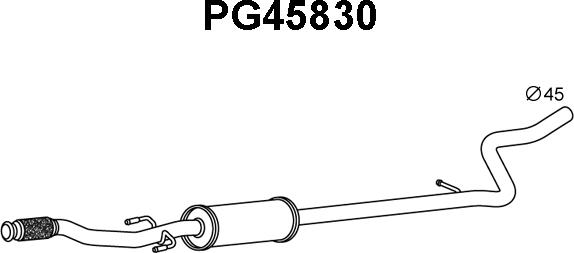 Veneporte PG45830 - Предглушитель выхлопных газов autodnr.net