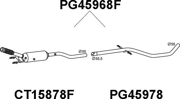 Veneporte PG45968F - сажі / частковий фільтр, система вихлопу ОГ autocars.com.ua