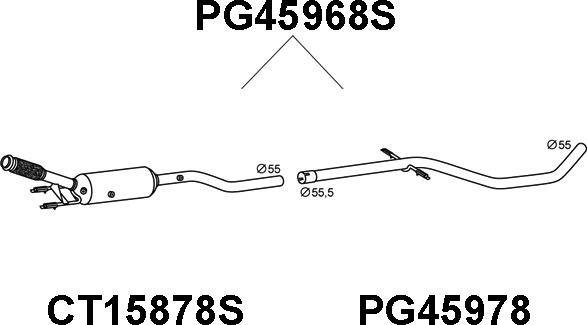 Veneporte PG45968S - сажі / частковий фільтр, система вихлопу ОГ autocars.com.ua