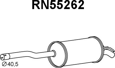 Veneporte RN55262 - Глушник вихлопних газів кінцевий autocars.com.ua