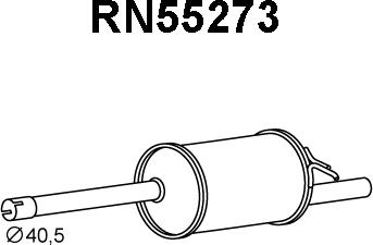 Veneporte RN55273 - Глушитель выхлопных газов, конечный avtokuzovplus.com.ua