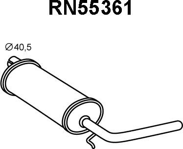 Veneporte RN55361 - Глушник вихлопних газів кінцевий autocars.com.ua