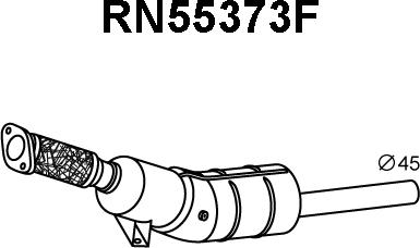 Veneporte RN55373F - сажі / частковий фільтр, система вихлопу ОГ autocars.com.ua