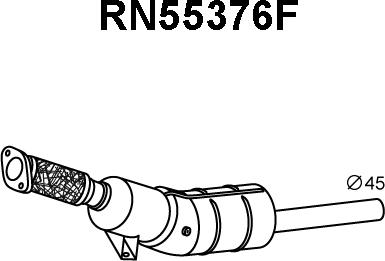 Veneporte RN55376F - сажі / частковий фільтр, система вихлопу ОГ autocars.com.ua