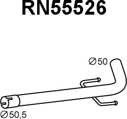 Veneporte RN55526 - Труба вихлопного газу autocars.com.ua