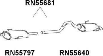 Veneporte RN55681 - Глушник вихлопних газів кінцевий autocars.com.ua