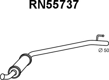Veneporte RN55737 - Средний глушитель выхлопных газов avtokuzovplus.com.ua