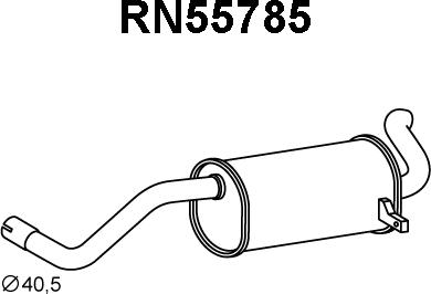 Veneporte RN55785 - Глушник вихлопних газів кінцевий autocars.com.ua