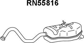 Veneporte RN55816 - Глушник вихлопних газів кінцевий autocars.com.ua