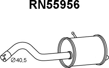 Veneporte RN55956 - Глушник вихлопних газів кінцевий autocars.com.ua