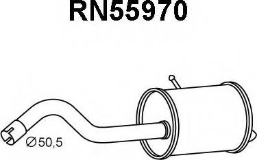 Veneporte RN55970 - Глушник вихлопних газів кінцевий autocars.com.ua
