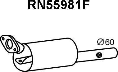 Veneporte RN55981F - Сажевый / частичный фильтр, система выхлопа ОГ avtokuzovplus.com.ua