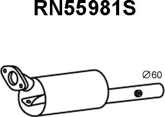 Veneporte RN55981S - сажі / частковий фільтр, система вихлопу ОГ autocars.com.ua